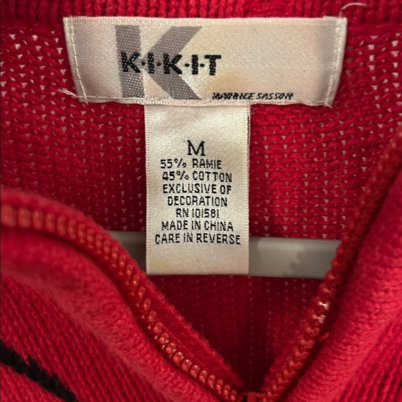 ⭐️Kikit by Maurice Sasson Holiday Zip Cardigan⭐️ - Picture 6 of 7